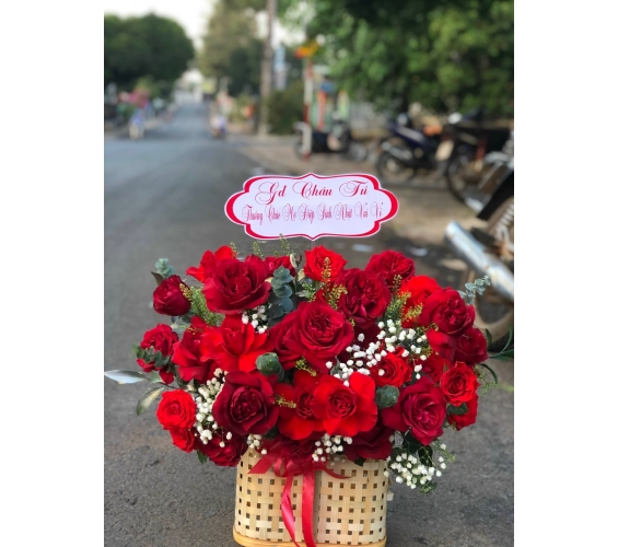 Giỏ hoa - Đặt hoa tươi giá rẻ tại Bình Long